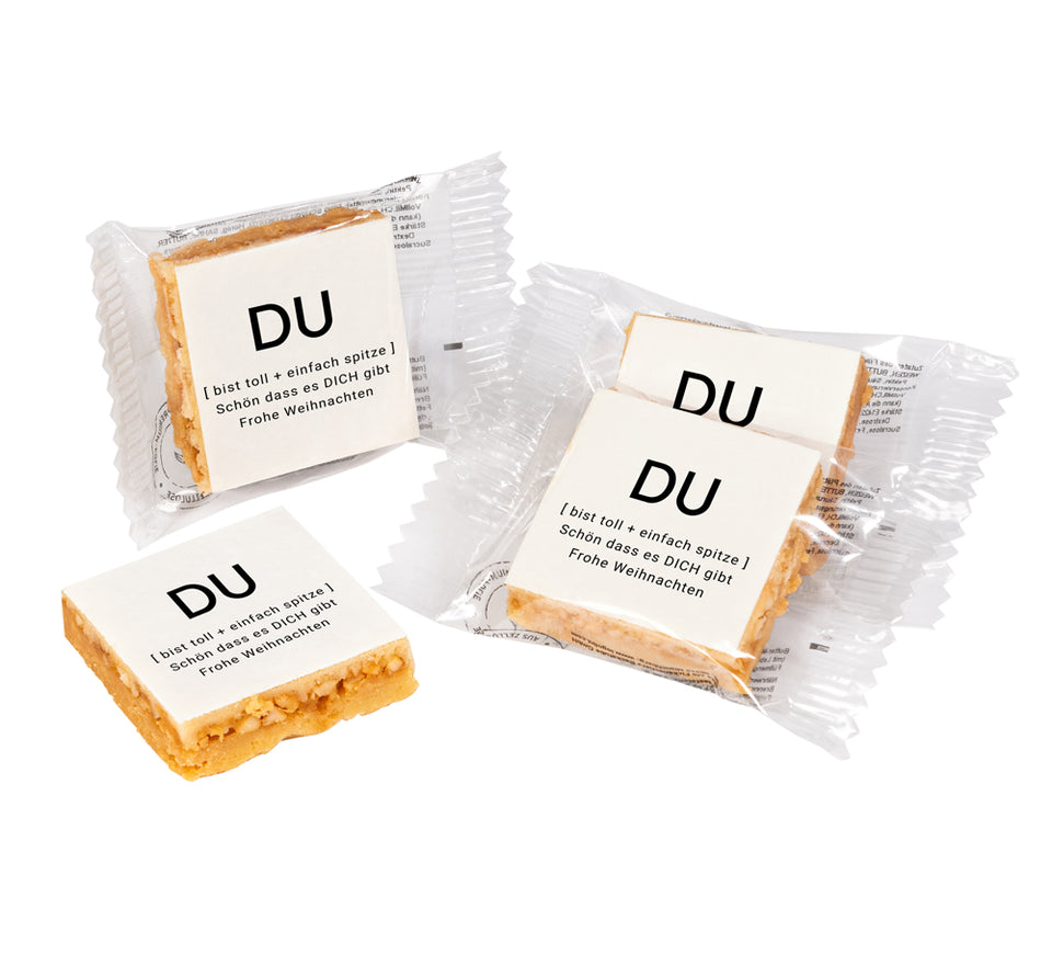 "Du bist Spitze"-  12 x Gourmet-Motivkekse in kompostierbarer Folie