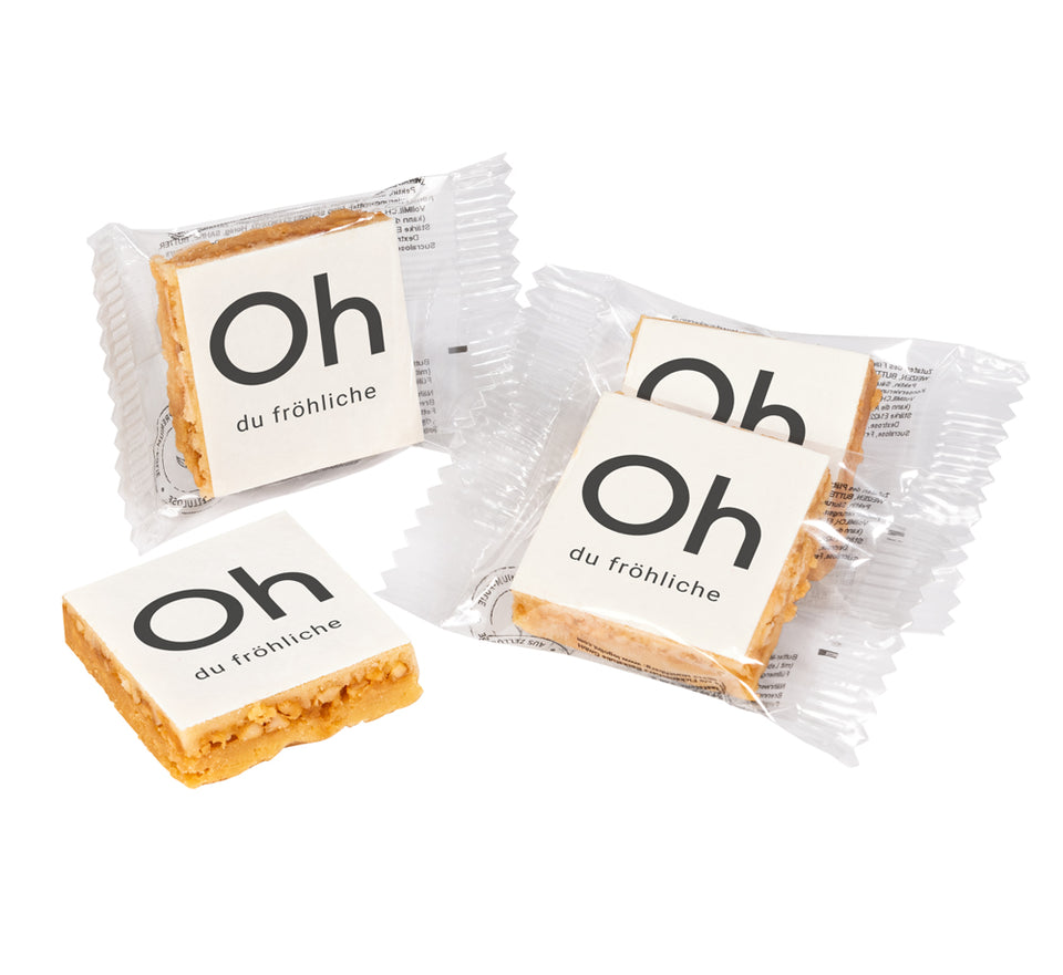 "Oh du Fröhliche" -  12 x Gourmet-Motivkekse in kompostierbarer Folie